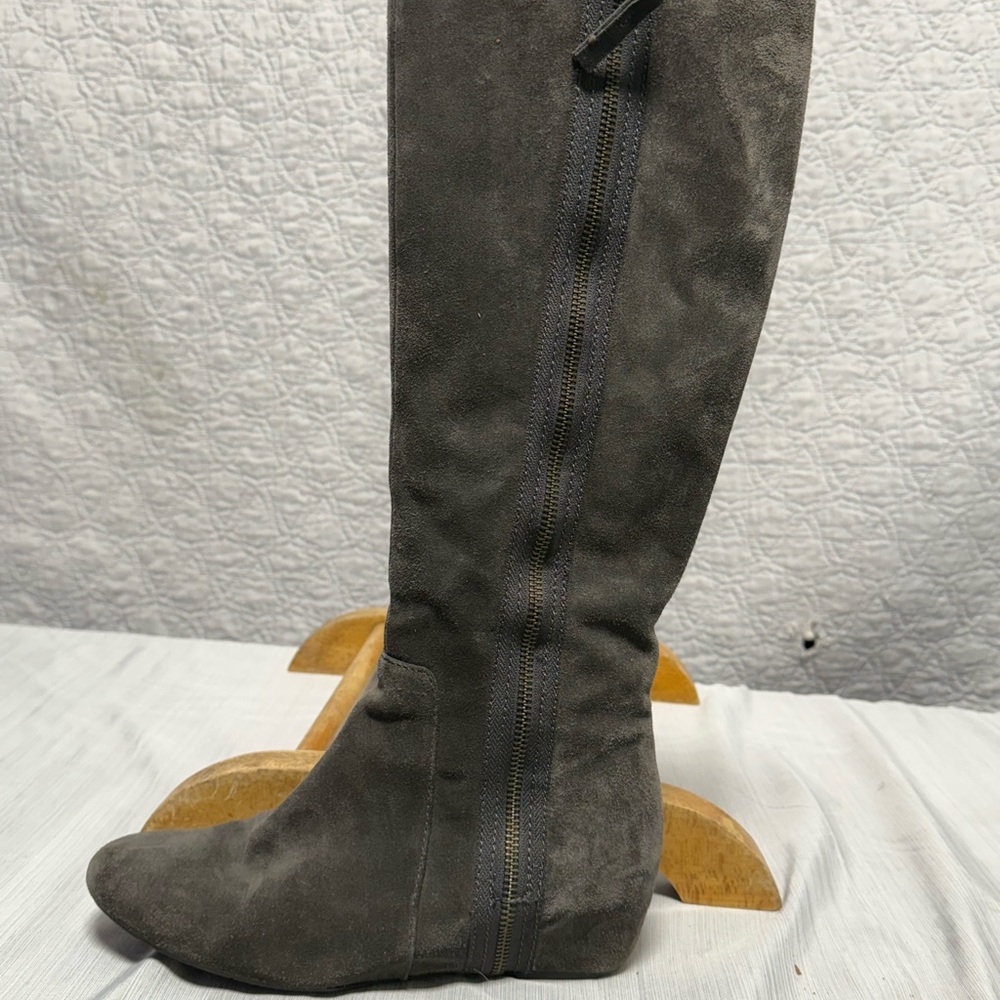 Nine West Dark Gray Suede Boots